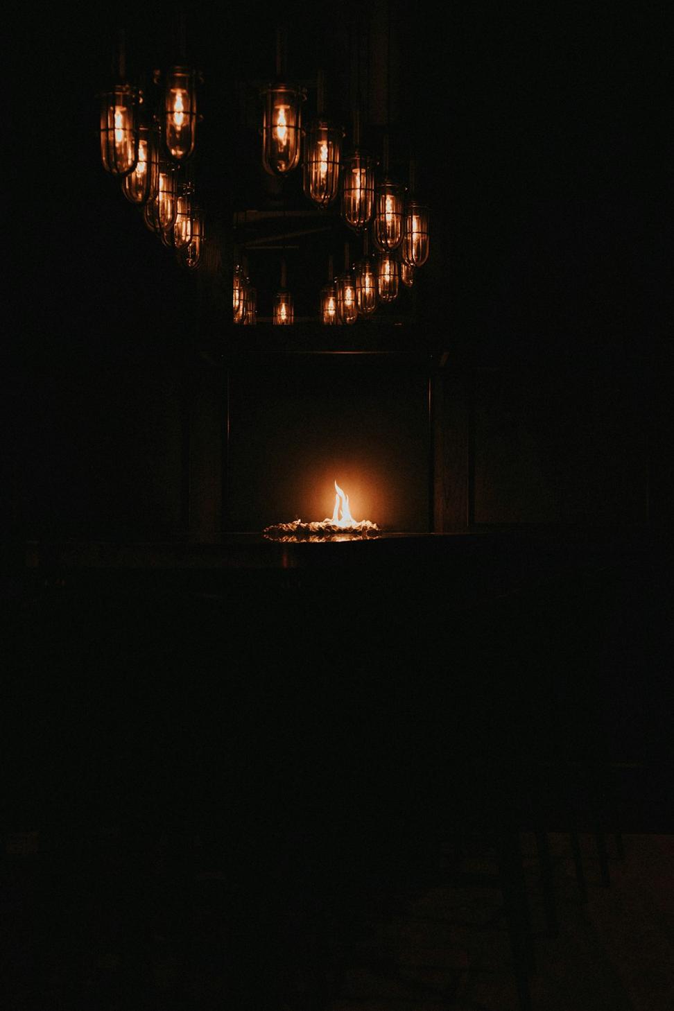 Fireplace area